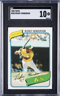 1980 Topps #482 Rickey Henderson Rookie Card – SGC GEM MINT 10